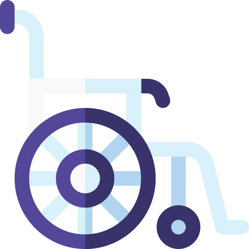 cadeira de rodas Basic Rounded Flat Ícone