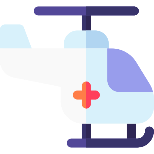 helikopter Basic Rounded Flat icoon