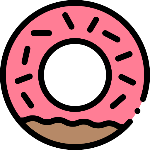 donut Detailed Rounded Lineal color icoon