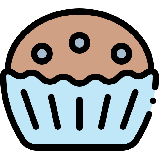 Muffin Detailed Rounded Lineal color icon