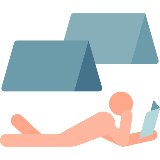 Sunbathing Pictograms Colour icon