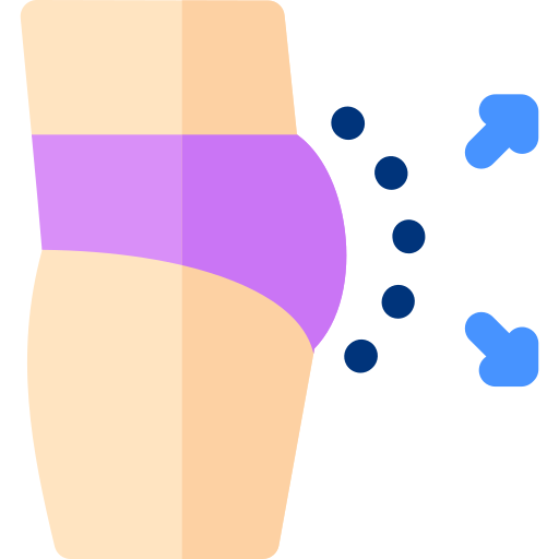 pośladkowy Basic Rounded Flat ikona