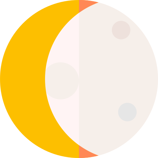fase lunare Basic Rounded Flat icona