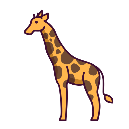 giraffe Generic Outline Color icon
