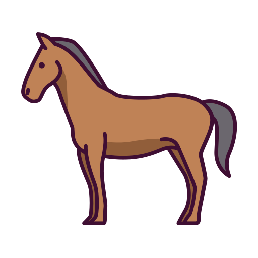 Horse Generic Outline Color icon