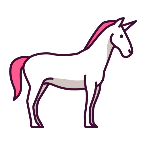 unicorno Generic Outline Color icona