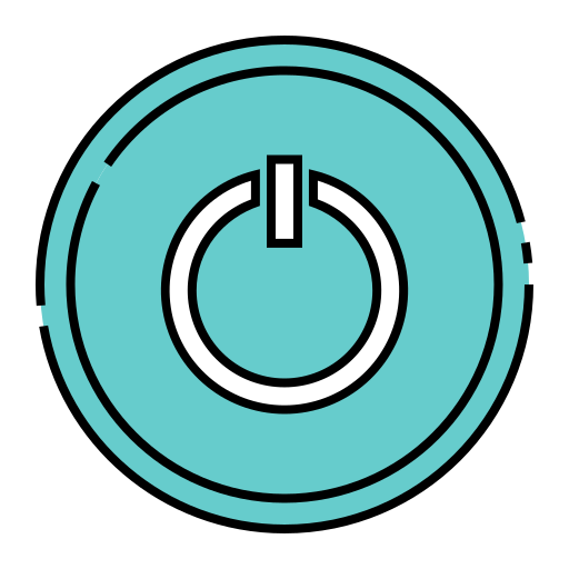 botón de encendido Generic Outline Color icono