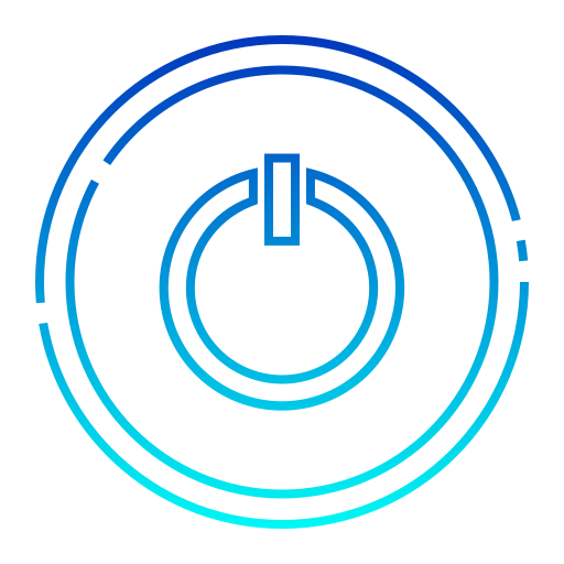 pulsante di accensione Generic Gradient icona