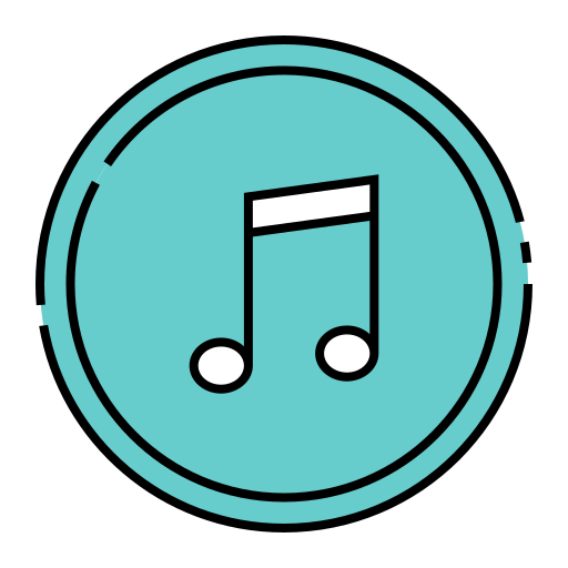 音楽 Generic Outline Color icon
