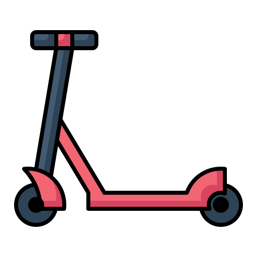 Kick scooter Generic Outline Color icon