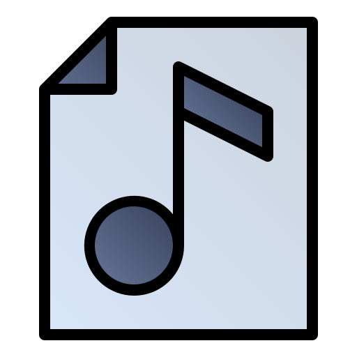 fichier audio Generic Outline Color Icône