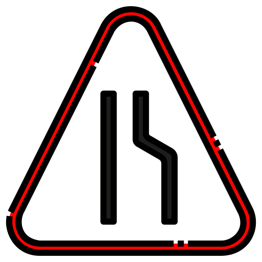 Narrow road Generic Outline Color icon