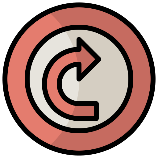 曲線矢印 Generic Outline Color icon