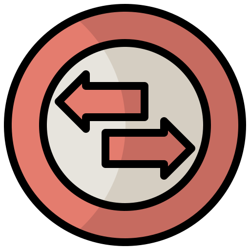 Two arrows Generic Outline Color icon
