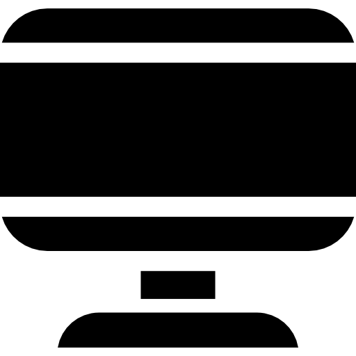 monitor Basic Rounded Filled icono