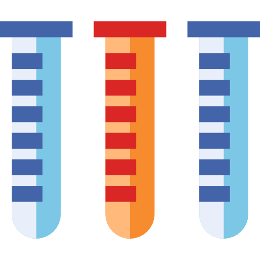 Test tubes Basic Straight Flat icon
