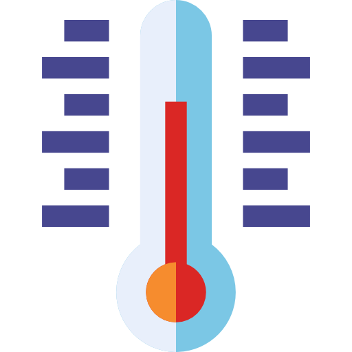 thermometer Basic Straight Flat icoon