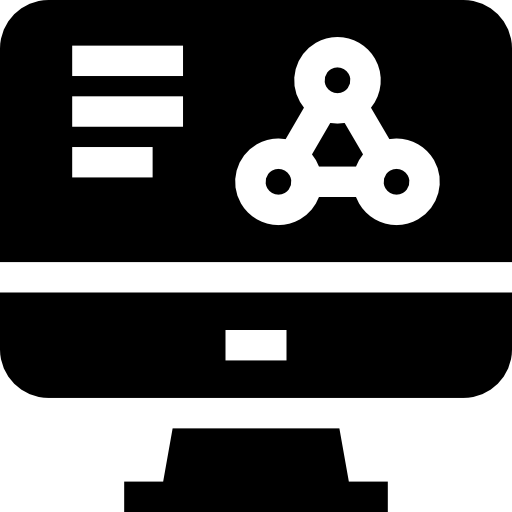 コンピューター Basic Straight Filled icon