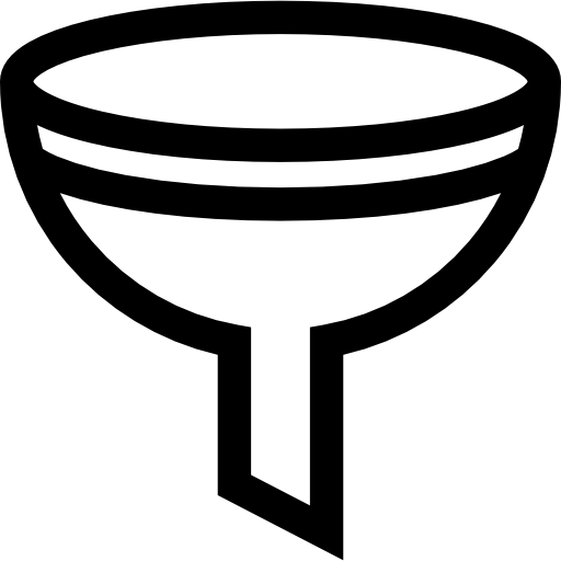 embudo Basic Straight Lineal icono