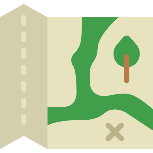 kaart Basic Miscellany Flat icoon