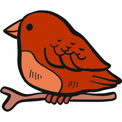 uccello Hand Drawn Color icona