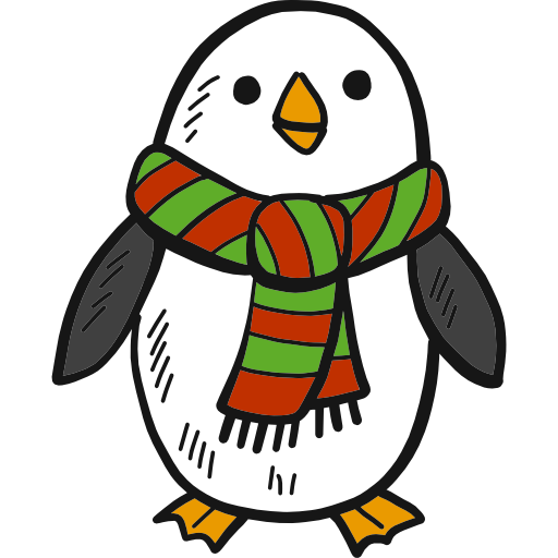 pinguin Hand Drawn Color icon