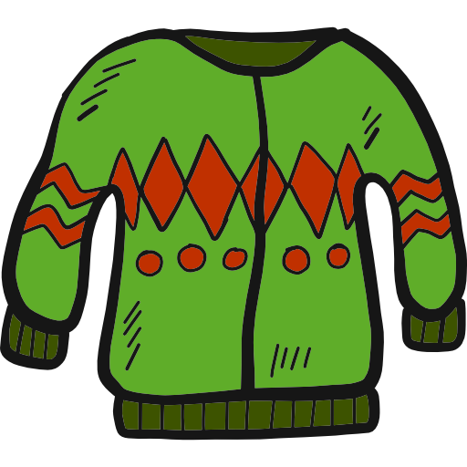suéter Hand Drawn Color Ícone