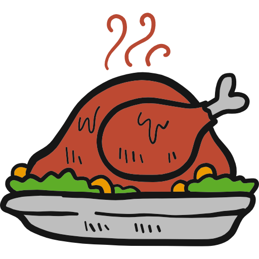 Turkey Hand Drawn Color icon