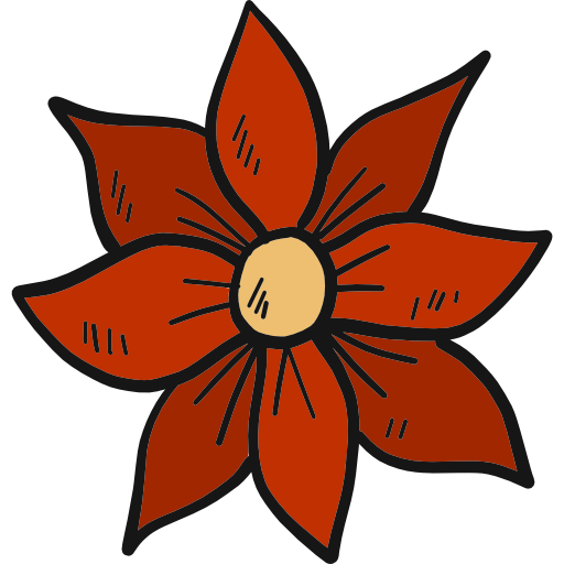 Flower Hand Drawn Color icon