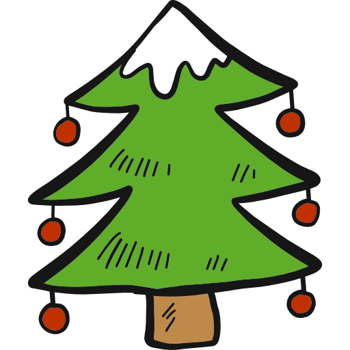 weihnachtsbaum Hand Drawn Color icon