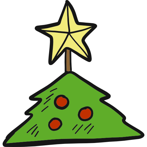 weihnachtsbaum Hand Drawn Color icon