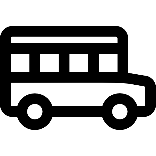 Ônibus escolar Basic Rounded Lineal Ícone