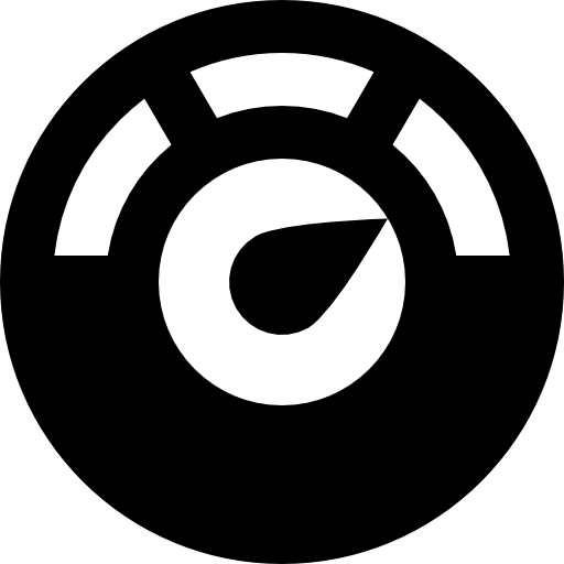Speedometer Basic Straight Filled icon