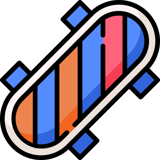 Skateboard Generic Outline Color icon