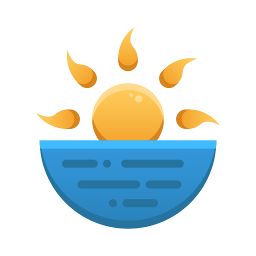 wschód słońca Generic Flat Gradient ikona