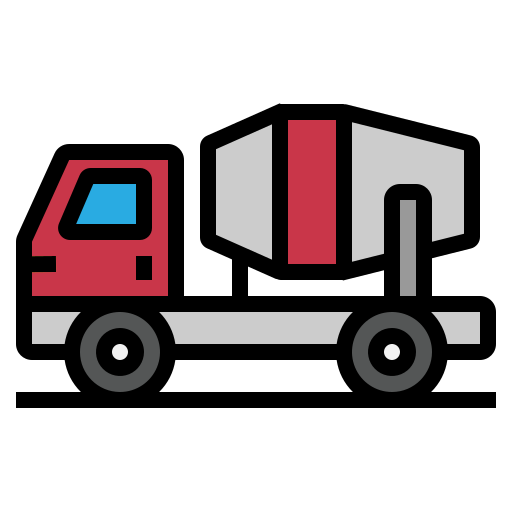 camion di cemento Generic Outline Color icona