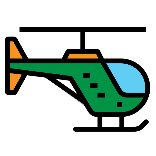 helicóptero Generic Outline Color Ícone