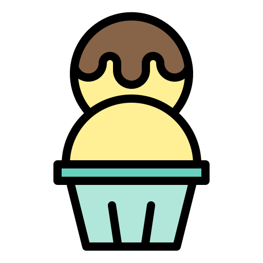 copa de helado Generic Outline Color icono