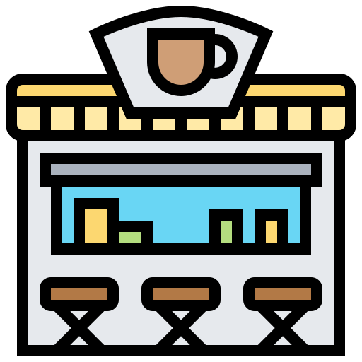 Coffee shop Meticulous Lineal Color icon