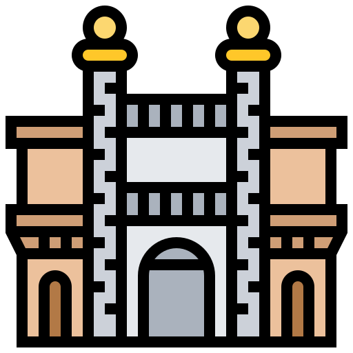 zamek Meticulous Lineal Color ikona