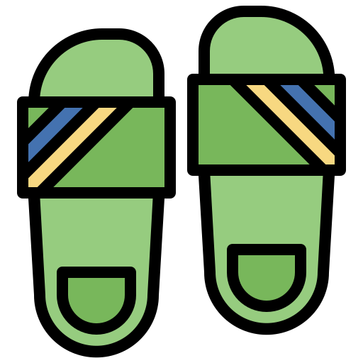 flip flops Surang Lineal Color icon