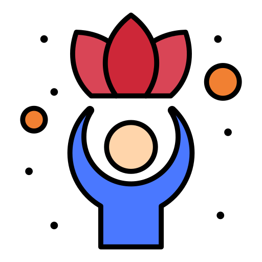 yoga-pose Flatart Icons Lineal Color icon