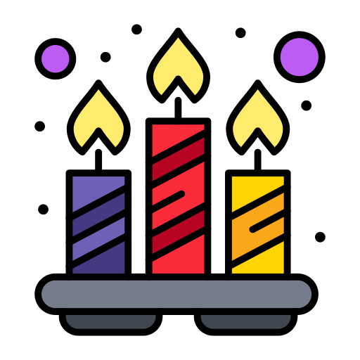 Candles Flatart Icons Lineal Color icon
