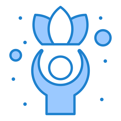 ヨガのポーズ Generic Blue icon