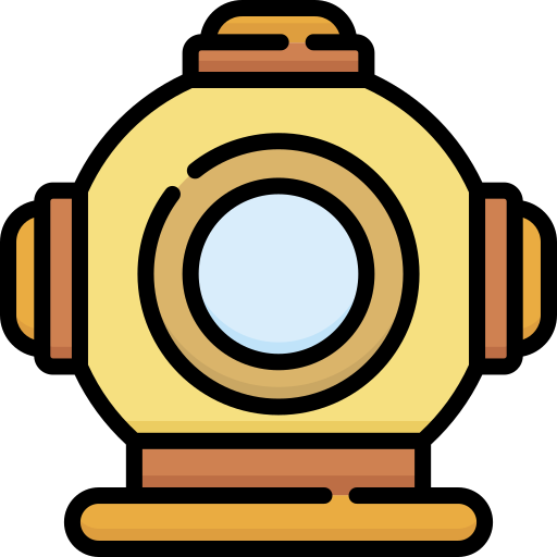 Diving helmet Special Lineal color icon