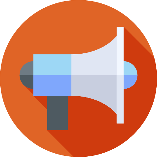 Megaphone Flat Circular Flat icon