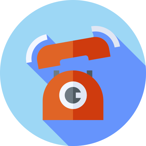 電話 Flat Circular Flat icon