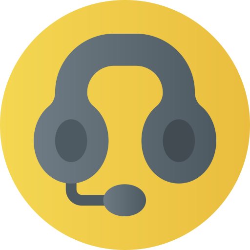 헤드폰 Flat Circular Gradient icon