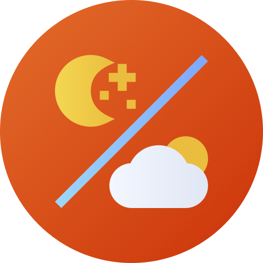 天気 Flat Circular Gradient icon