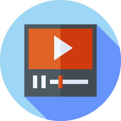 Видео-плеер Flat Circular Flat иконка